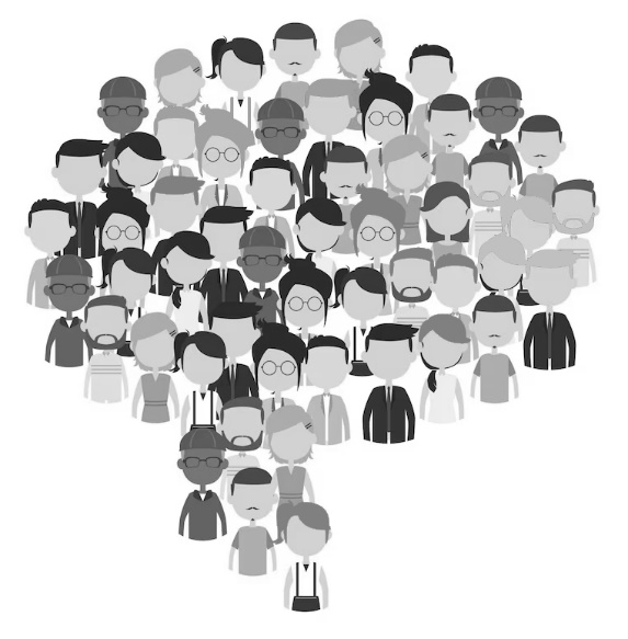Ilustracija skupine ljudi