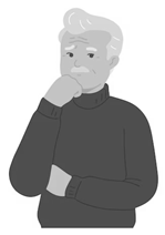 Ilustracija starejšega gospoda